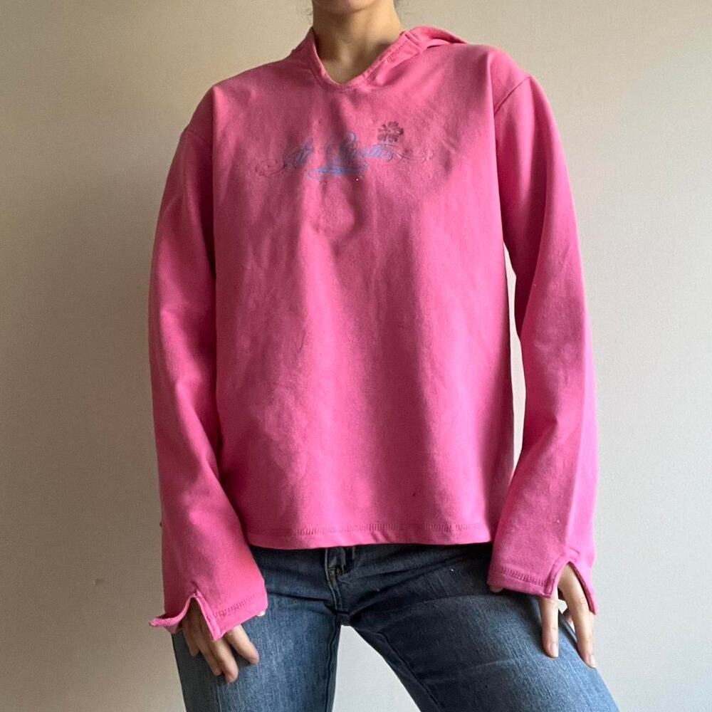 Pink y2k sweatshirt St Barths size XL